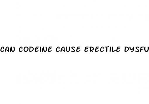 can codeine cause erectile dysfunction