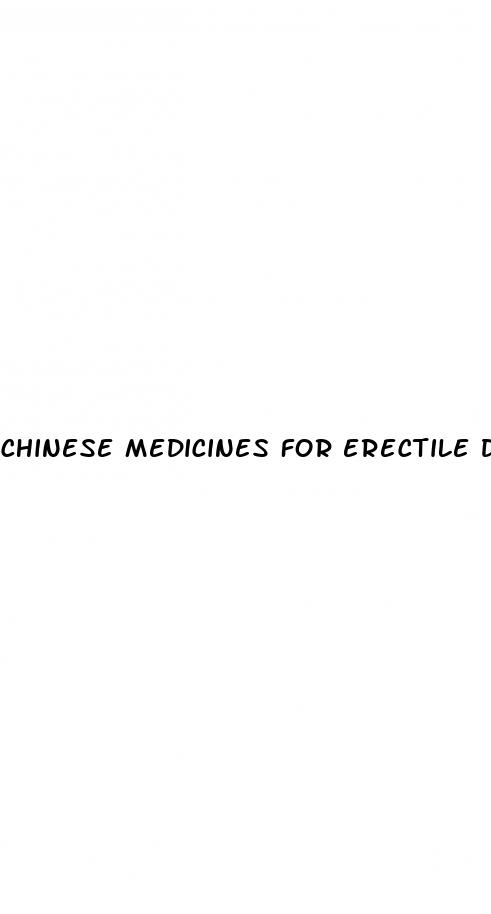 chinese medicines for erectile dysfunction