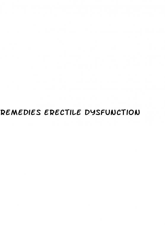 remedies erectile dysfunction