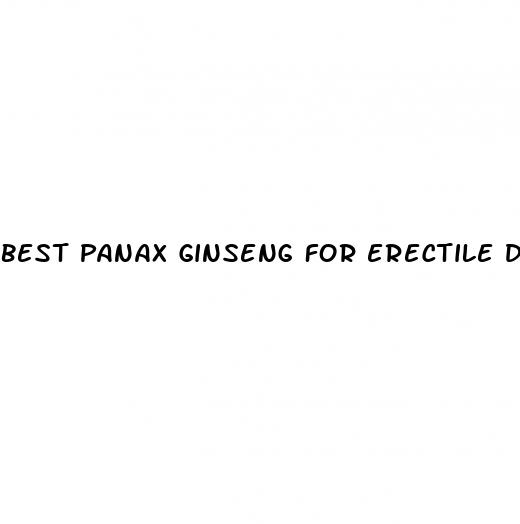 best panax ginseng for erectile dysfunction