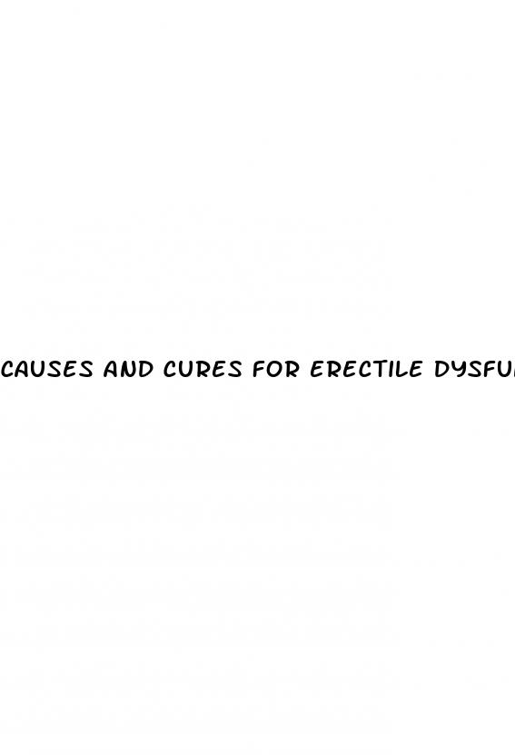 causes and cures for erectile dysfunction