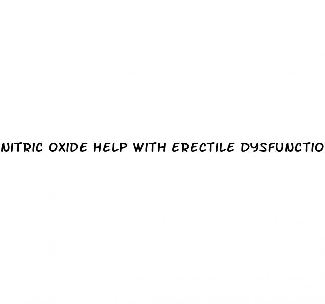 nitric oxide help with erectile dysfunction