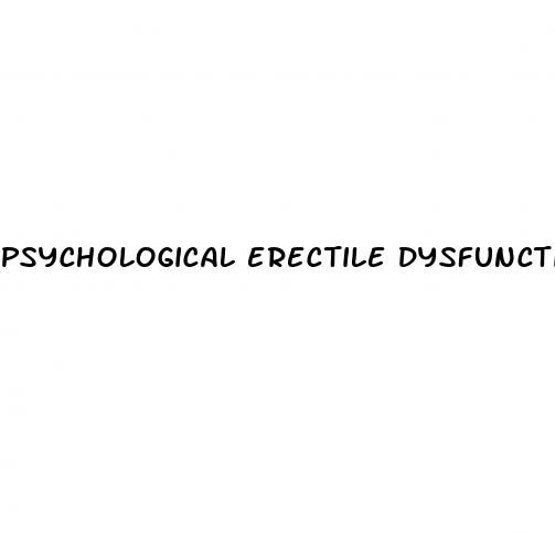 psychological erectile dysfunction symptoms