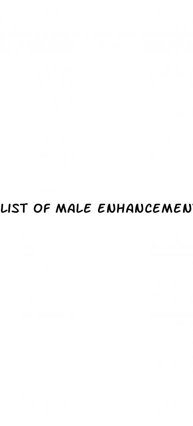 list of male enhancement pills