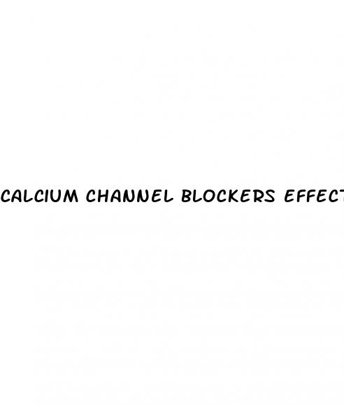 calcium channel blockers effect on erectile dysfunction