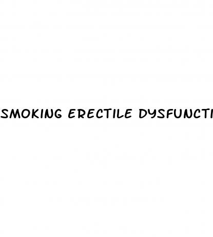 smoking erectile dysfunction cure