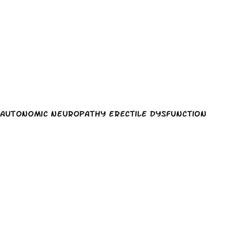 autonomic neuropathy erectile dysfunction