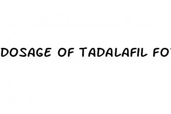 dosage of tadalafil for erectile dysfunction