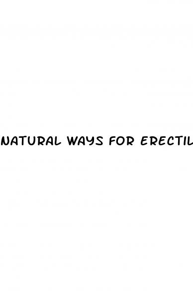 natural ways for erectile dysfunction