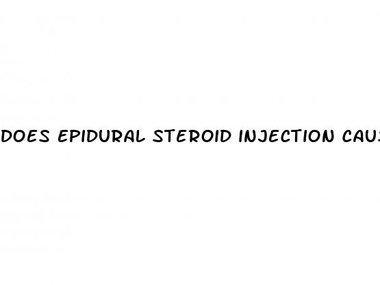 does epidural steroid injection cause erectile dysfunction