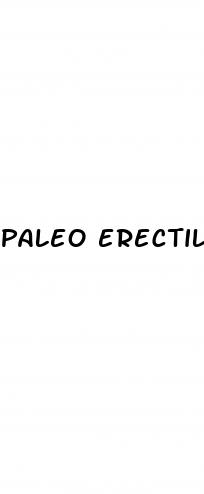 paleo erectile dysfunction