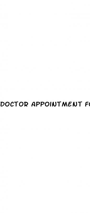 doctor appointment for erectile dysfunction