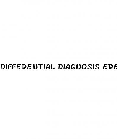 differential diagnosis erectile dysfunction