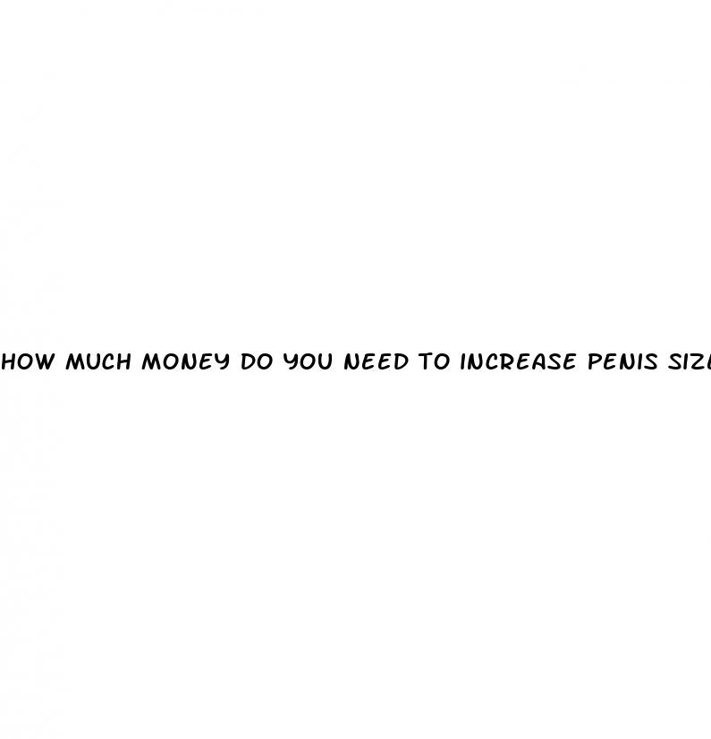 how much money do you need to increase penis size