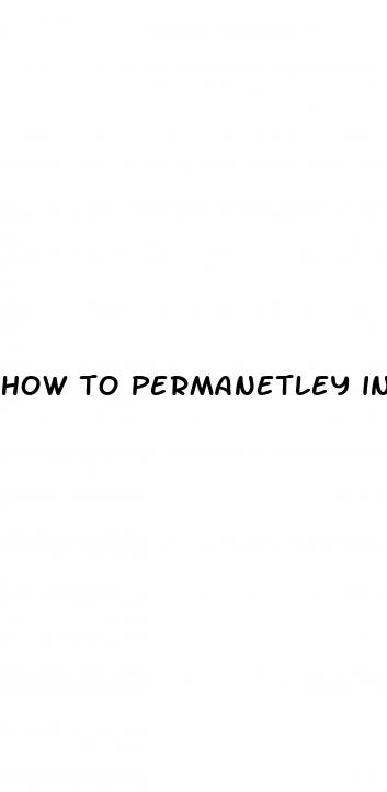 how to permanetley increase penis size