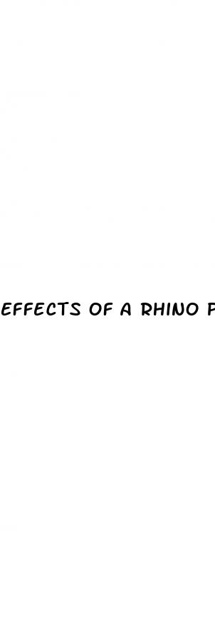 effects of a rhino pill