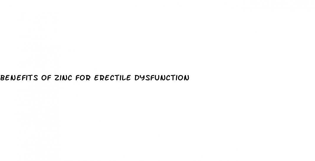 benefits of zinc for erectile dysfunction