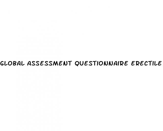 global assessment questionnaire erectile dysfunction