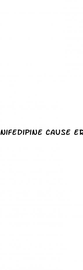 nifedipine cause erectile dysfunction