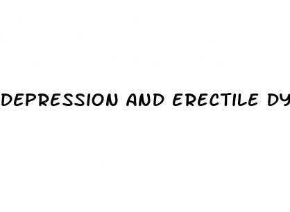 depression and erectile dysfunction pubmed