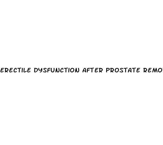 erectile dysfunction after prostate removal surgery