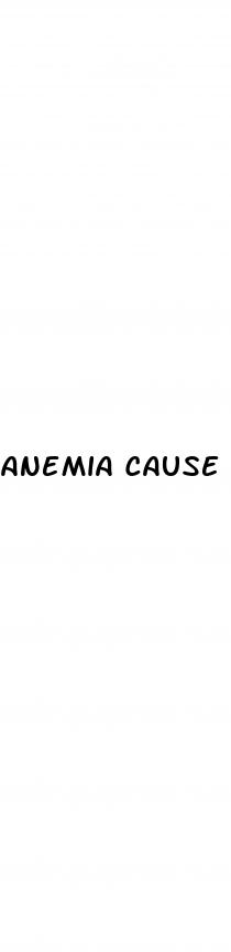 anemia cause erectile dysfunction