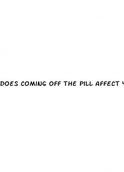 does coming off the pill affect your sex drive