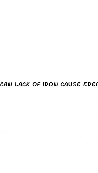 can lack of iron cause erectile dysfunction