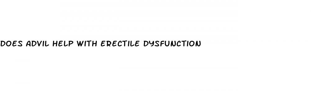 does advil help with erectile dysfunction