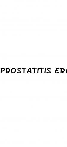 prostatitis erectile dysfunction