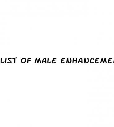 list of male enhancement products