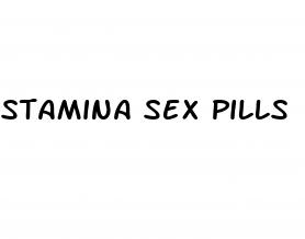 stamina sex pills