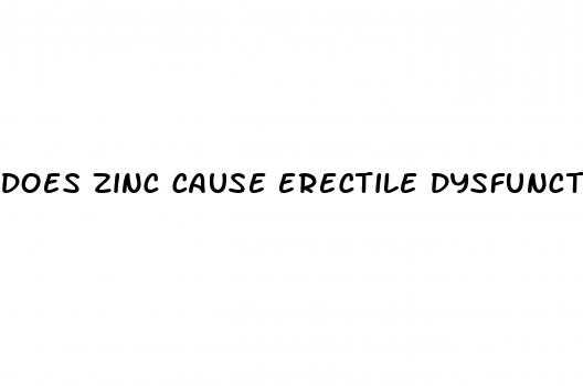 does zinc cause erectile dysfunction