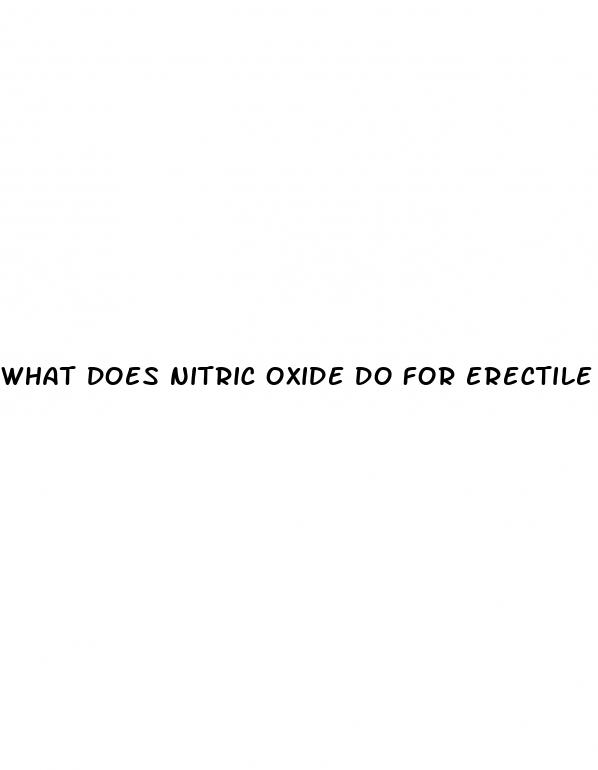 what does nitric oxide do for erectile dysfunction