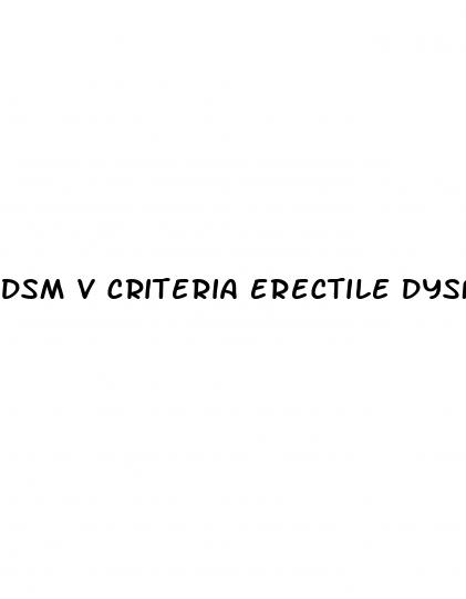 dsm v criteria erectile dysfunction