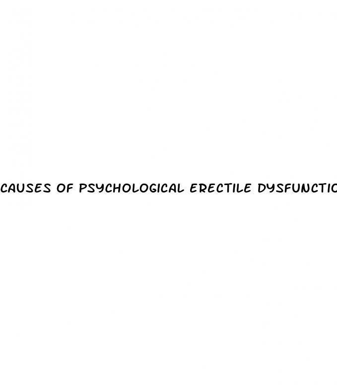 causes of psychological erectile dysfunction