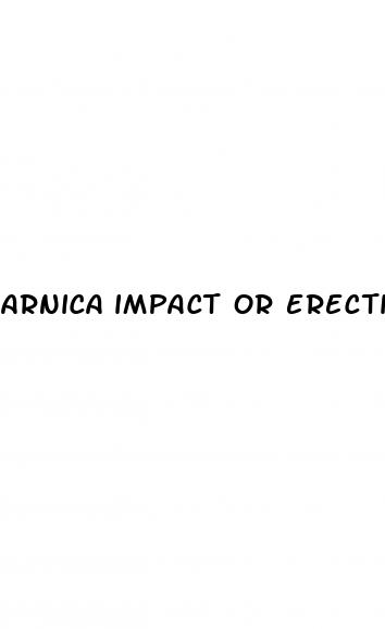 arnica impact or erectile dysfunction