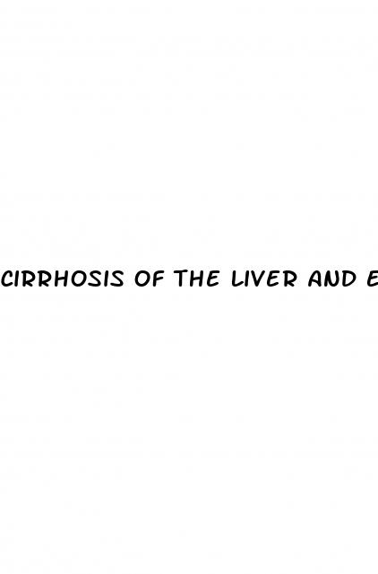 cirrhosis of the liver and erectile dysfunction