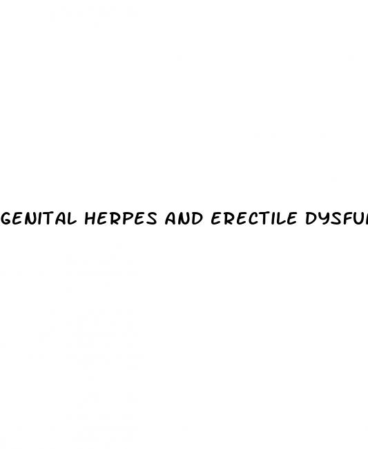 genital herpes and erectile dysfunction