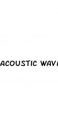 acoustic wave therapy erectile dysfunction