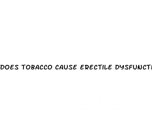 does tobacco cause erectile dysfunction