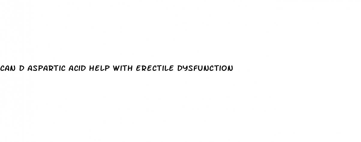 can d aspartic acid help with erectile dysfunction