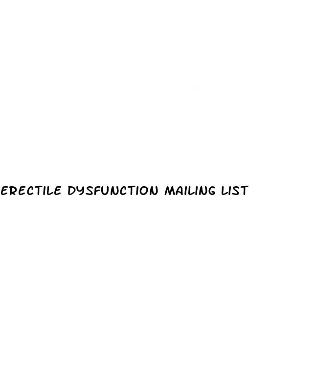 erectile dysfunction mailing list