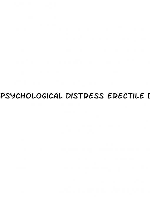 psychological distress erectile dysfunction