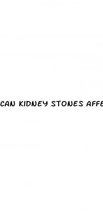 can kidney stones affect erectile dysfunction