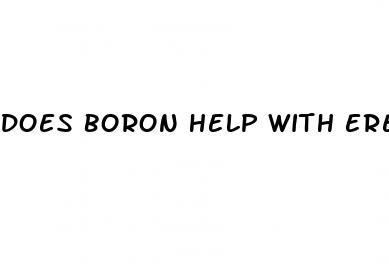 does boron help with erectile dysfunction