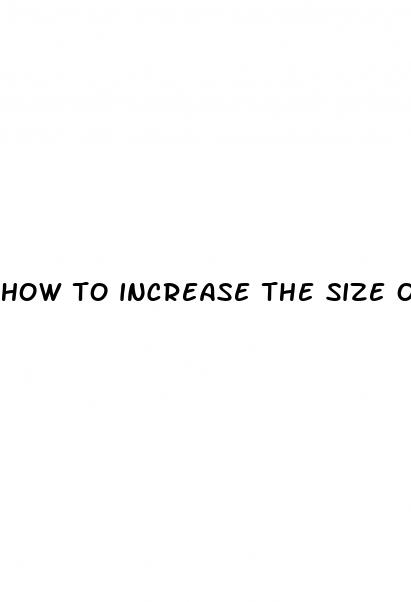 how to increase the size of the penis naturally