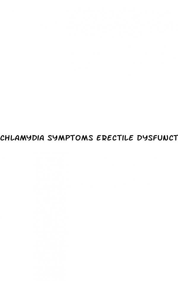 chlamydia symptoms erectile dysfunction