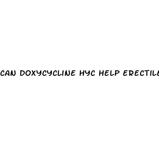 can doxycycline hyc help erectile dysfunction