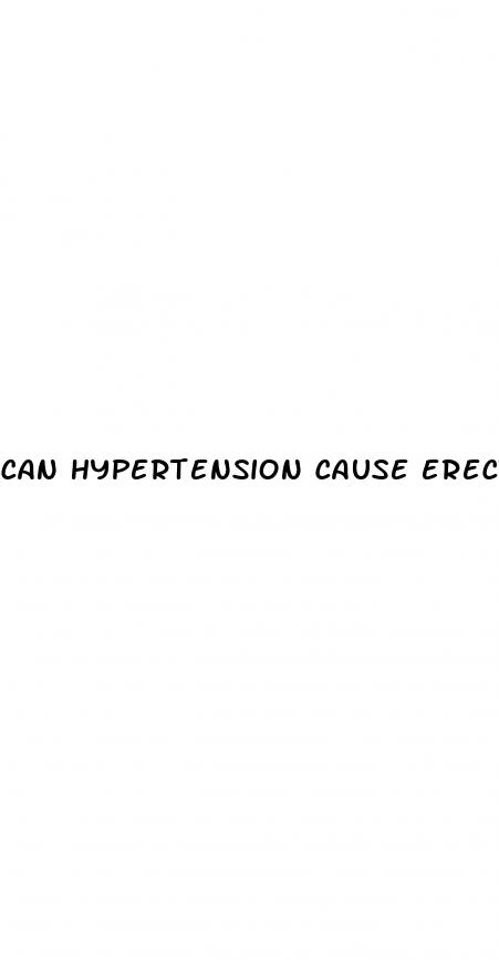 can hypertension cause erectile dysfunction